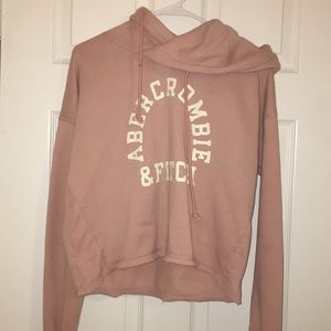 Abercrombie & Fitch Pink Crop Hoodie